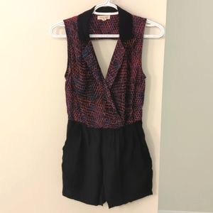 Silence + Noise collar Romper with Cut out back